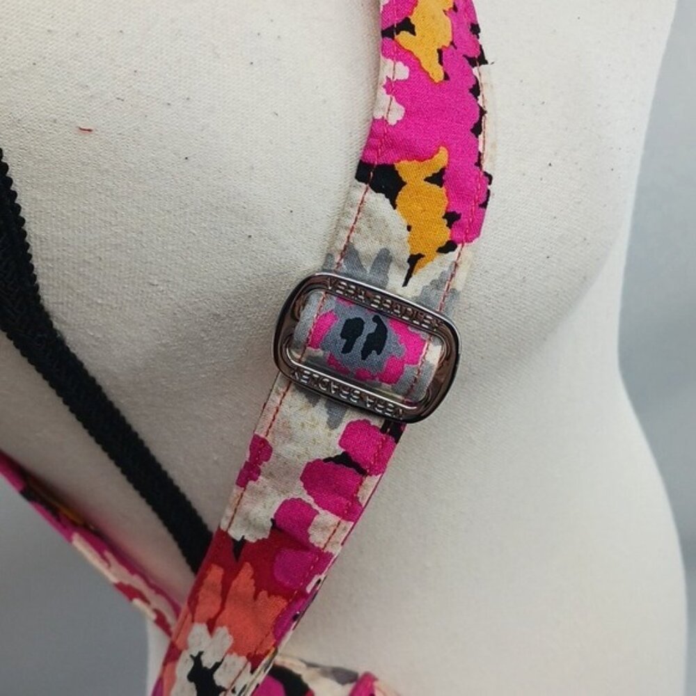 Vera Bradley Purse Pink Orange Floral Crossbody Bag Adjustable Strap - Picture 4 of 6